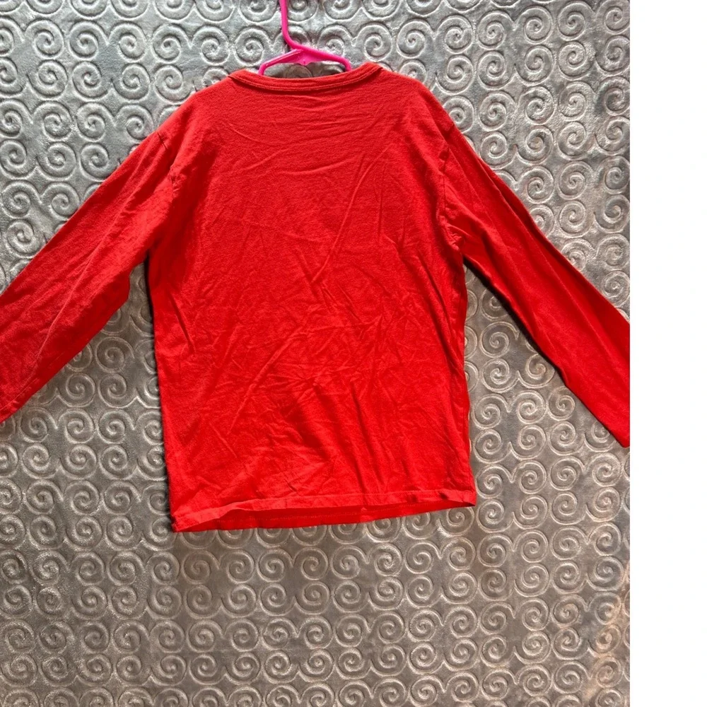 The Children's Place Red Long Sleeve Game Day Boss Football T Shirt Kids L 10 12
